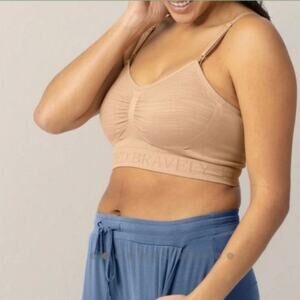 Kindred Bravely Tan Sublime Hands-Free Pumping Nursing Bra Large